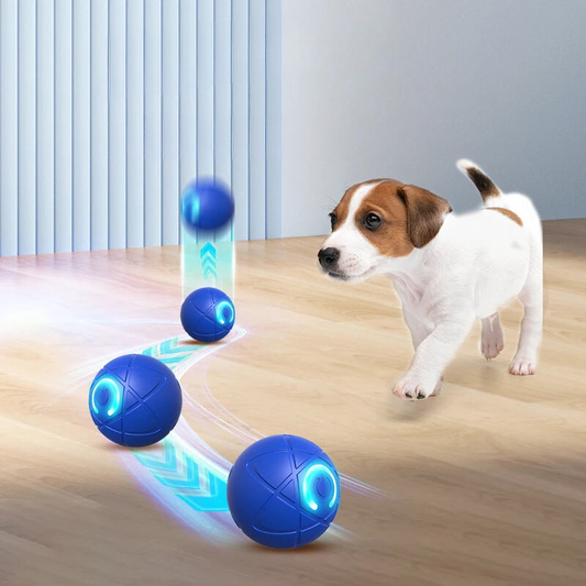 New Smart Dog Toy Ball Electronic Interactive Pet Toy Moving Ball USB Automatic Companion Toy Jumping Ball for Puppy Birthday Gi