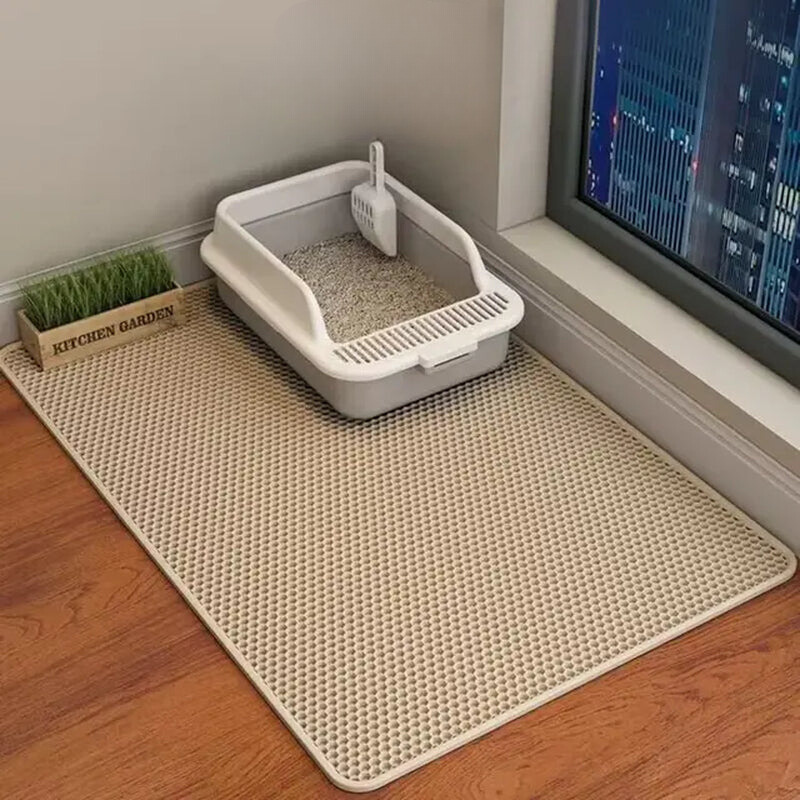 Cat Litter Mat Waterproof Double Layer Pet Litter Box Mat Pet Toilet Cat Mat Nonslip Sand Cat Washable Mat Pet Clean Supplies