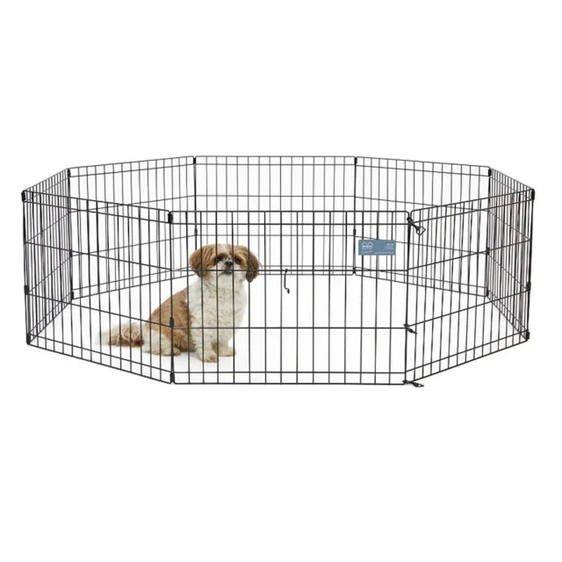 Foldable Metal Exercise Pet Dog Playpen without Door, for Dogs, Fence Pen, Single Door, 24" High