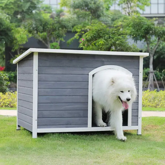 Outdoor Dog House, Sun Protection Dog Houses for Small Medium Large Sized Dogs, Weatherproof Dog House with Slide Out Floor