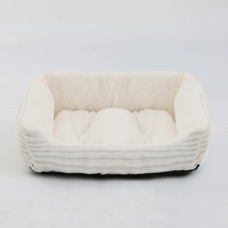 Bed for Dog Cat Pet Square Plush Kennel Medium Small Dog Sofa Bed Cushion Pet Calming Dog Bed House Pet Supplies Accessories