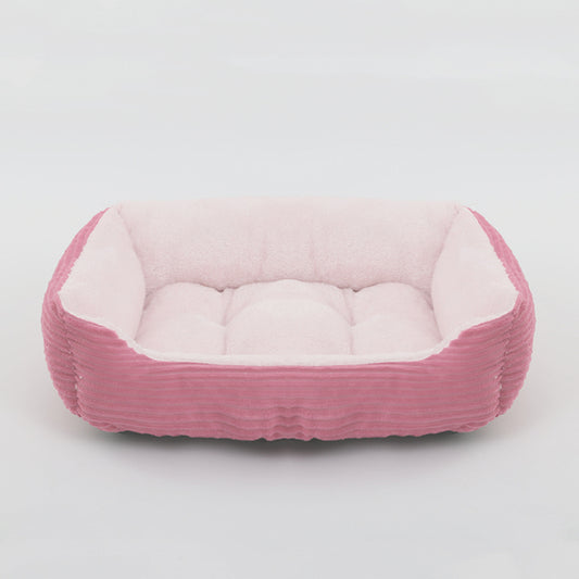 Bed for Dog Cat Pet Square Plush Kennel Medium Small Dog Sofa Bed Cushion Pet Calming Dog Bed House Pet Supplies Accessories